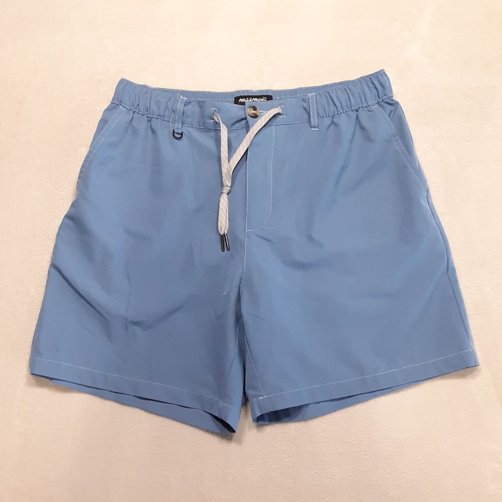 Maamgic Mens NatureMono Outdoor Casual Shorts Large Blue Unlined 7" Inseam